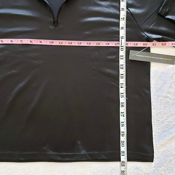 Stretch The Rules Long Sleeve Black Shiny Active Top - Picture 9 of 9